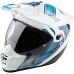 Klim Krios Pro Carbon Spectrum Adv Rally Motosiklet Kaskı Beyaz Mavi - XL - Beyaz - Mavi