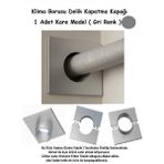 Klima Borusu Delik Kapatma Kapagı Kare Model Plastik 1 Adet Gri Renk - 11x6
