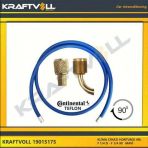 Klıma Gaz Basma Hortumu 4000 Mm F 1-4 D - F 1-4 90° Mavı Contınental - Kraftvoll 19015175