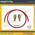 Klıma Gaz Basma Hortumu 4000 Mm F 1-4 X F 1-4 Dırıtto Kırmzı Standart - Kraftvoll 19015166