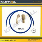 Klıma Gaz Basma Hortumu 4000 Mm F 3-8 X F 3-8 45° Mavı Teflon - Kraftvoll 19015181