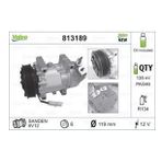 KLIMA KOMPRESORU BERLINGO C2 C3 C3 II C3 PLURIEL NEMO FIORINO P1007 BIPPER TU3A TU3JP NEMO BIPPER VALEO 813189