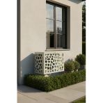 Klima Motoru/Dış Ünite Gizleme/Koruma Kafesi Xs 7000 Btu - 9000 Btu 86X44x65(H) Alüminyum Stone Açık Gri