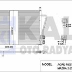 Klima Radyatörü (kondanser) Fıesta Fusıon 1.25 / 1.4 / 1.6 / 1.4tdcı (02 08) Mazda 2 125 / 1.4