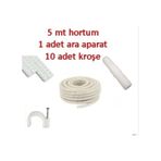 Klima Su Tahliye Hortumu 5 Metre + Ek Parça + 10 Adet Kroşe