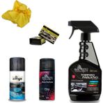 Klima Temizleyici+Oto PARFÜM+500ML Torpido Parlatıcı+Göğüs Parlatıcı+Mikrofiber Bez Ebrayn - 6 Parça