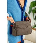 Klinkır Kadın Omuz Çantası Çok Cepli 30*20 cm Su Itici Kumaş Bayan Çapraz Askılı Postacı Çanta - 30 x 20 cm - Kahverengi