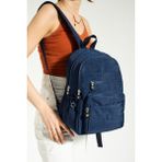 Klinkır Kadın Sırt Çantası Hafif Su Itici Kumaş Günlük Kullanım Için Ideal 37*27 cm Anne Bebek Çanta - 37 x 27 cm - Lacivert