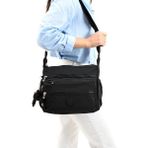 Klinkır Omuz Çantası Çapraz Askılı Postacı Çanta Çok Cepli Günlük Kullanıma Uygun 30*23 cm - 30 x 23 cm - Siyah