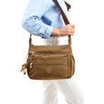 Klinkır Omuz Çantası Çapraz Askılı Postacı Çanta Çok Cepli Günlük Kullanıma Uygun 30*23 cm - 30 x 23 cm - Taba
