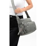 Klinkır Omuz Çantası Hafif Yağmur Geçirmez Kumaş 30*23 cm Günlük Kullanıma Uygun Postacı Çanta - 30 x 23 cm - Gri