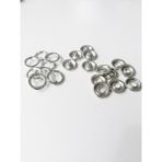 Klinkshop Klikıt 7,5 mm Bebe Çıtçıt Malzeme Paketi-Bebek Giyim, Gömlek, Triko, Esnek ve ince Kumaşlar için 50 Adet (takım) Gümüş renk (nikel free) Tırnaklı Klikıt Çıtçıt