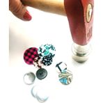 KLİNKSHOP Kumaş Kaplamalı Düğme 28 BOY 18 mm Kendin Yap Kiti, Gömlek, elbise ve Giyim İçin Çekiçle Uygulama Aparatları ve 100 Adet Kapsol Düğme Takım