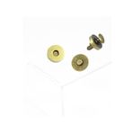Klinkshop Mıknatıslı Çıtçıt Çanta Kilidi Ve Çekiçle Uygulama Aparatları-18,5 Mm 2 Adet Antik Sarı Çıtçıt