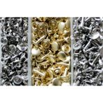 KLİNKSHOP Rivet 9 mm Antik Sarı Renk Malzeme Paketi Çanta, Cüzdan, Kemer, Kot Pantolon için 100 Adet (Takım) - Paslanmaz Pirinç