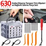 Klips Araba Kapı Tampon Plastik Panel İtme Pim Tutucu 630 Parça