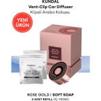 Klipsli Araba Kokusu Rose Gold (Soft Soap) Kundal Vent-Clip Car Diffuser Rose Gold