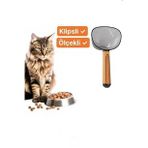 Klipsli Kedi Köpek Mama Kepçesi 180 ml Ölçekli Erzak Bakliyat Un Baharat Kahve Ölçü Kaşığı Küreği (Karışık)