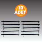 Klipso Mat Siyah 160 Mm Metal Lüks Çekmece Dolap Mobilya Kulpları (10 Adet)