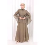 Kloş Etek Tunik Takım 8028 Haki