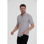 Klothy Erkek Kısa Kol Slim Fit Yazlık Örme Gömlek 2515