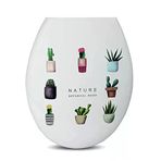 Klozet Kapağı Kılıfı, Modern Yeni Baskılı Tuvalet Kapağı, Montajı Kolay, Banyo U Şekilli Klozet Oturağı, Montajı Kolay (Renk: C)