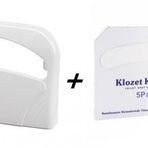 Klozet Kapak Örütüsü 5 Paket 1250 Adet + Palex Beyaz Klozet Örtü Dispenseri