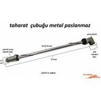 KLOZET TAHARAT ÇUBUĞU METAL 37CM TAHARET BORUSU METAL OYNAR KAFA