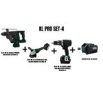 KLPRO Klpro Set-4 (şarjli Pnömatik Kirici Matkap+şarjli Darbeli Matkap+115 Mm Şarjli Avuç Taşlama kömürsüz)