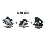 KLPRO Klpro Set-6 (1350 W 185 Mm Elektrikli Daire Testere+850 W Planya Makinasi+450 W 150 Mm Eksantrik Zimpara Makinasi)