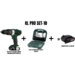Klpro Set-10 (Şarjlı Darbeli Vidalama/Matkap+44 Parça Matkap Uç Seti)