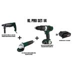 Klpro Set-14 (850 W 26 Mm 3.2 J Sds Plus Pnömatik Kırıcı Matkap+850 W 115 Mm Elektrikli Avuç Taşlama+ Şarjlı Darbeli Matkap)