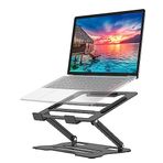 Klsniur Dizüstü Bilgisayar Tablet Standı, Evrensel Ayarlanabilir Karbon Çelik Dizüstü Bilgisayar Standı, Ergonomik Katlanabilir Taşınabilir Masaüstü Tepsi Soğutma Tutucu 10 '' - 15.6'' Cihazlarla