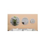 KLT Modüler Ayna Dekoratif 3 Lü Yuvarlak Ayna Beyaz Set Banyo Salon Antre Hol Mutfak Duvar Ofis Banyo Wc