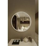 KLT Modüler Ayna Dekoratif Beyaz Yuvarlak 45 Cm Salon Banyo Yatak Odası Ayna