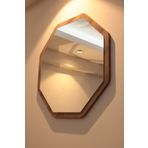 KLT Modüler Dekoratif Ayna Ceviz Renk Antre, Koridor, Salon, Mutfak, Banyo, Wc, Ofis, Hol Aynası 60 Cm