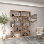 Klube Concept Modern Ahşap Modüler Kitaplık %100 Mdf 150 cm - Kahverengi