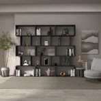 Klube Concept Modern Antrasit Kitaplık Estetik Çalışma Odası 100% Mdf - Gri