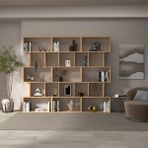 Klube Concept Modern Meşe Kitaplık – Estetik Çalışma Odası 100% Mdf - Kahverengi