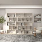 Klube Concept Traverten Desenli Dekoratif Kitaplık 6 Gözlü Modern Raf Ünitesi 100% Mdf