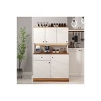 klubeconcept 100 % MDF Kahve Köşesi 100 cm LED Aydınlatmalı, Çok Amaçlı Mutfak ve Airfryer Dolabı