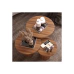 klubeconcept Bohem Esintili Modern 3'lü MDF Orta Sehpa Takımı 100% MDF