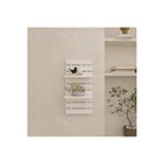 klubeconcept Dekoratif MDF Duvar Çiçekliği Modern Çıtalı Tasarım Saksı ve Aksesuar Rafı 60x30