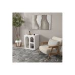Klubeconcept Modern Tarz Beyaz Nişli Sehpa Küçük Alanlar İçin Şık Raf Ünitesi