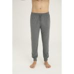 Kly 120R Erkek Likralı %100 Pamuklu Paça Manşetli Lastikli Eşofman/pantolon/pijama Altı - 2XL - Antrasit