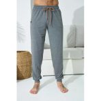 Kly 120R Erkek Likralı %100 Pamuklu Paça Manşetli Lastikli Eşofman/Pantolon/Pijama Altı