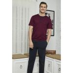 KLY 7618 Erkek Midi Yaka 3'lü Pijama Takımı