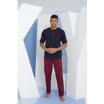 Kly Erkek Kısa Kol Pijama Takımı 2118 Lacivert XL