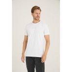 Kly Erkek O Yaka T-Shirt Şık Tasarım - Beyaz - 2XL
