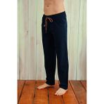 Kly Ince Tek Alt Lacivert Pamuk Pijama Erkek İçin Rahat Kesim Desensiz Ürün - XL